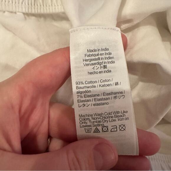 J. Crew White & Navy Blue Pajama Pull-On Shorts‎ Sz 3X - Picture 5 of 9